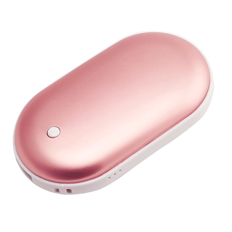 Khuyến mãi xách tay Quà tặng Powerbank Nhôm hai mặt Heat Pebble Hand warmer Power Bank cho mùa đông